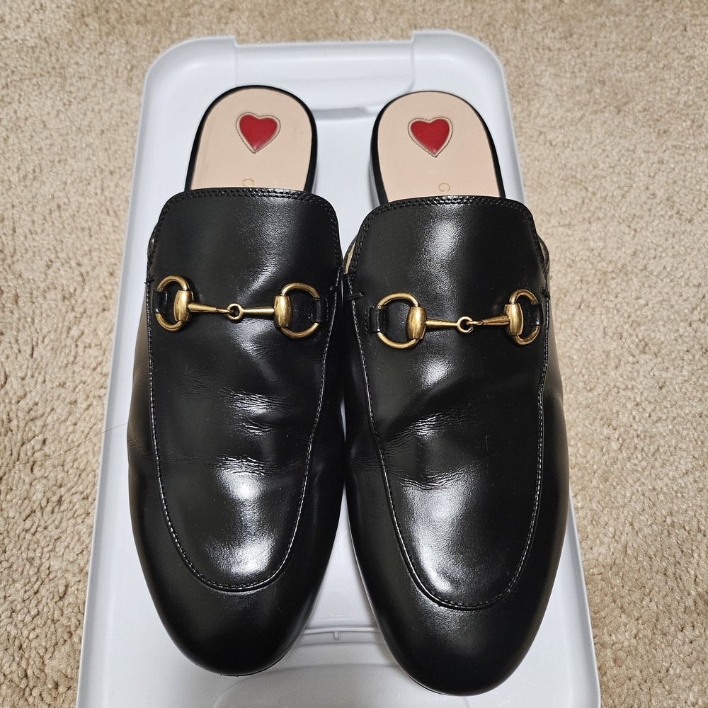 Gucci Princetown Loafers 37.5 Black